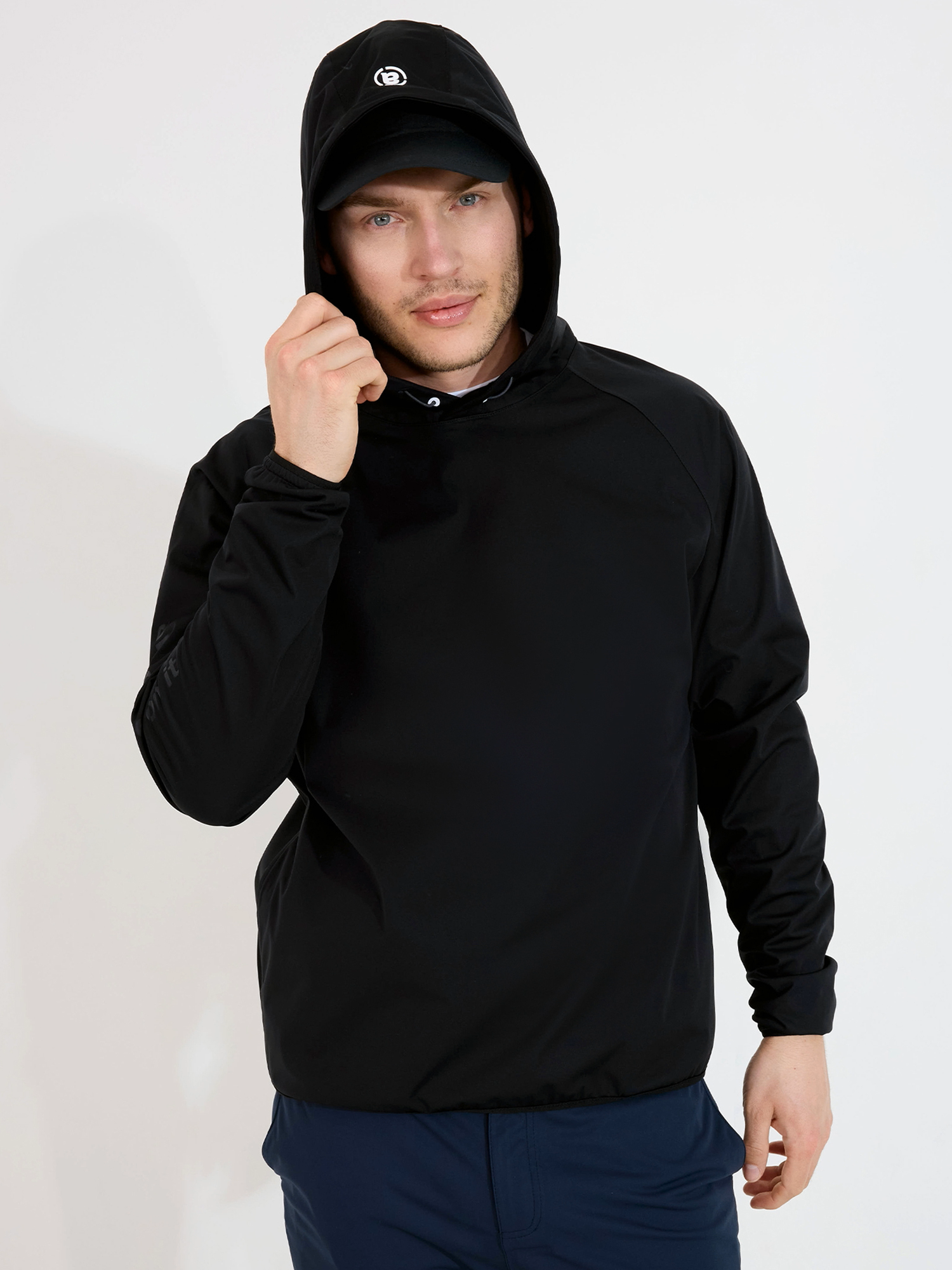 Hanorac impermeabil de golf pentru bărbați Bounce Black
