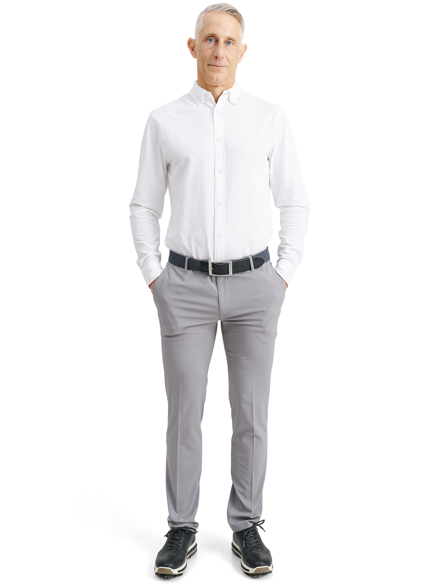 Pantaloni de golf pentru bărbați Cleek Flex Grey