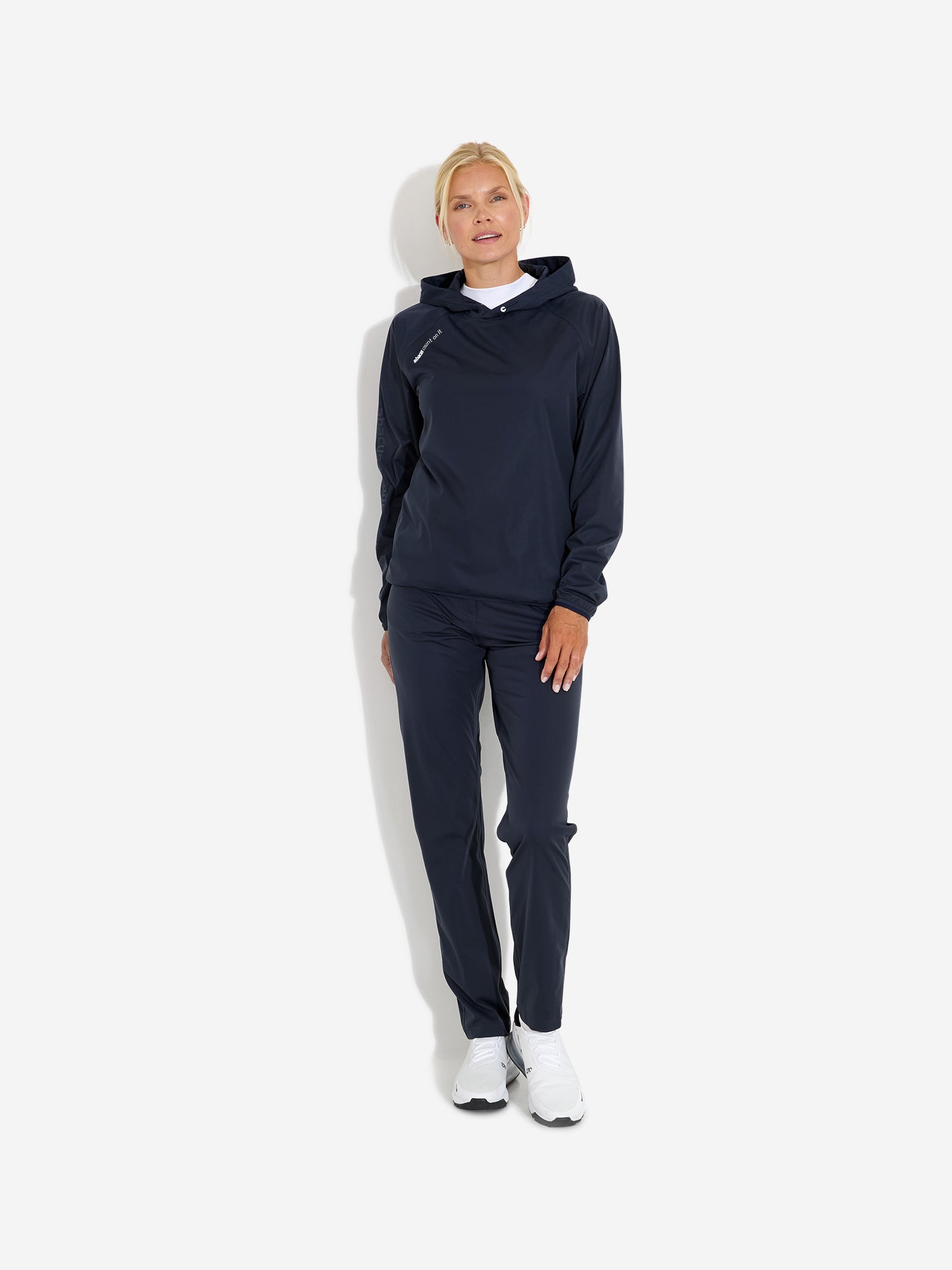 Hanorac impermeabil golf femei Abacus Bounce 2084 Navy – detaliu