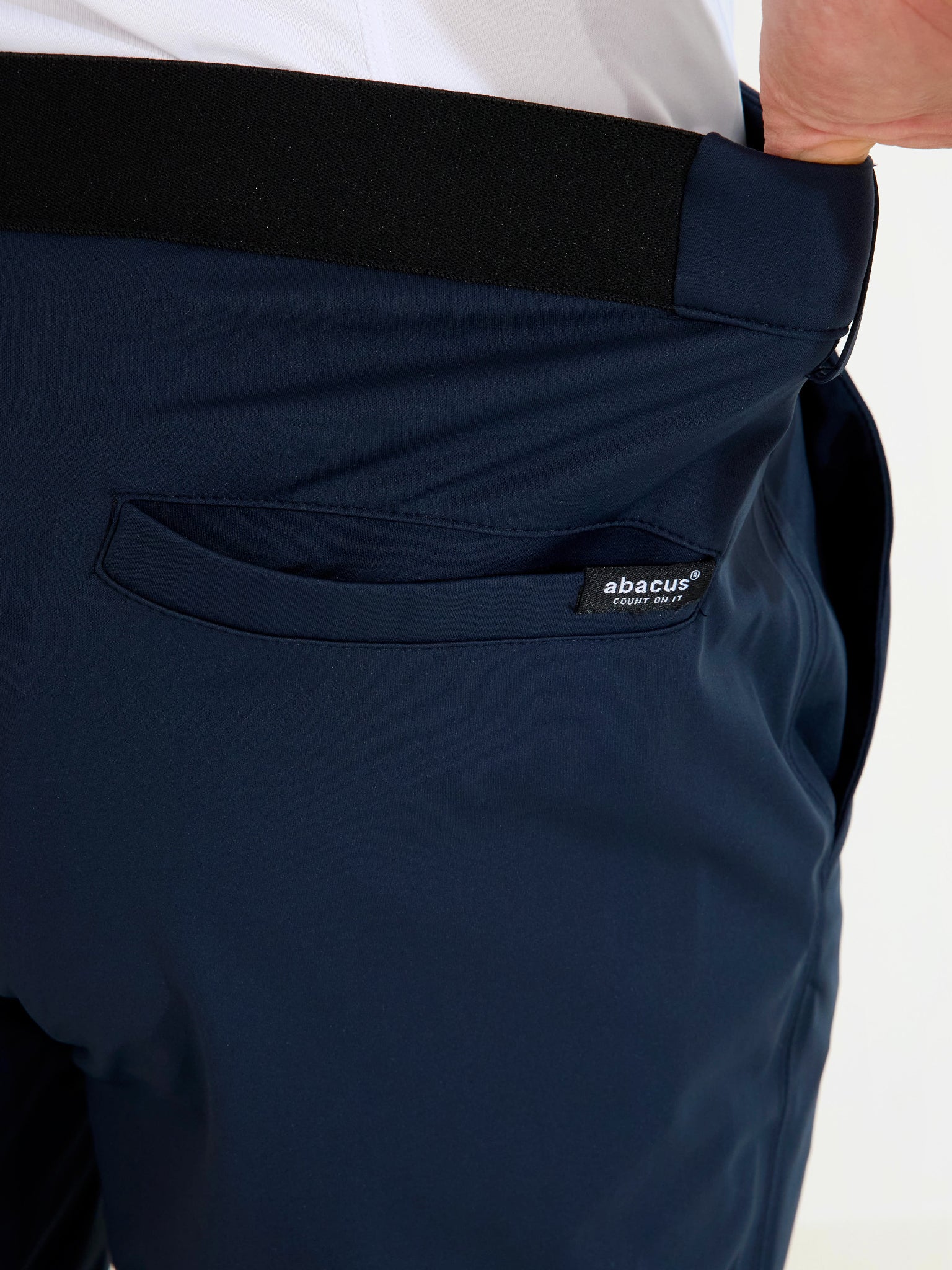 Pantaloni golf waterproof bărbați Abacus Bounce 6083 Navy – detaliu elastic