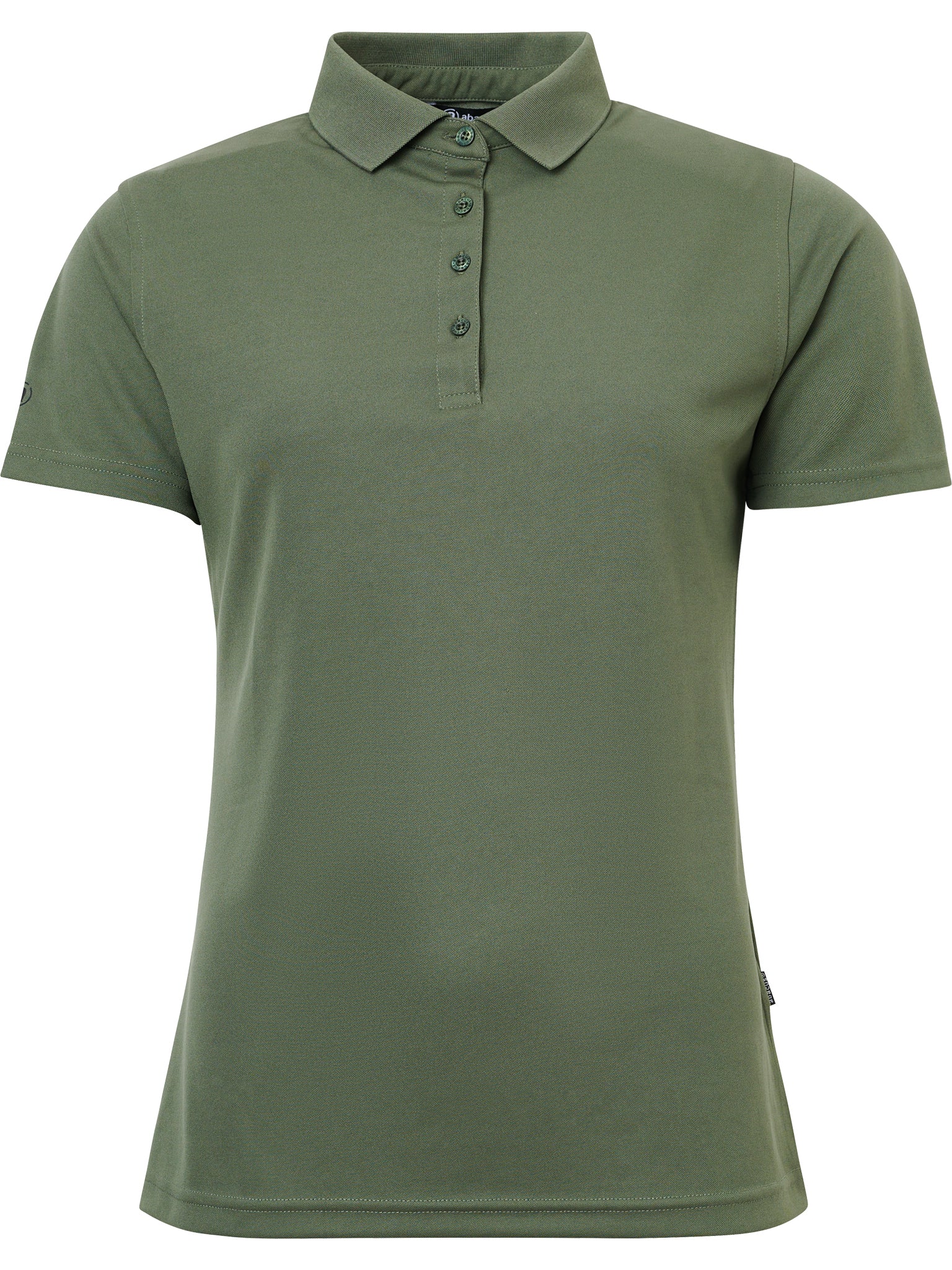 Tricou golf polo femei Abacus Cray DryCool 2724 Forest – vedere față
