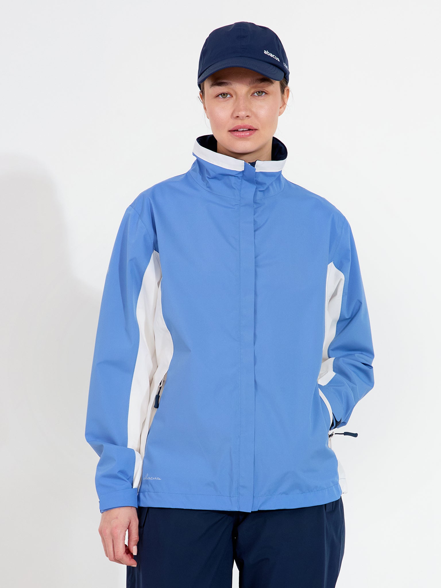 Geacă impermeabilă golf femei Abacus Links 2073 Horizon Blue – pe model
