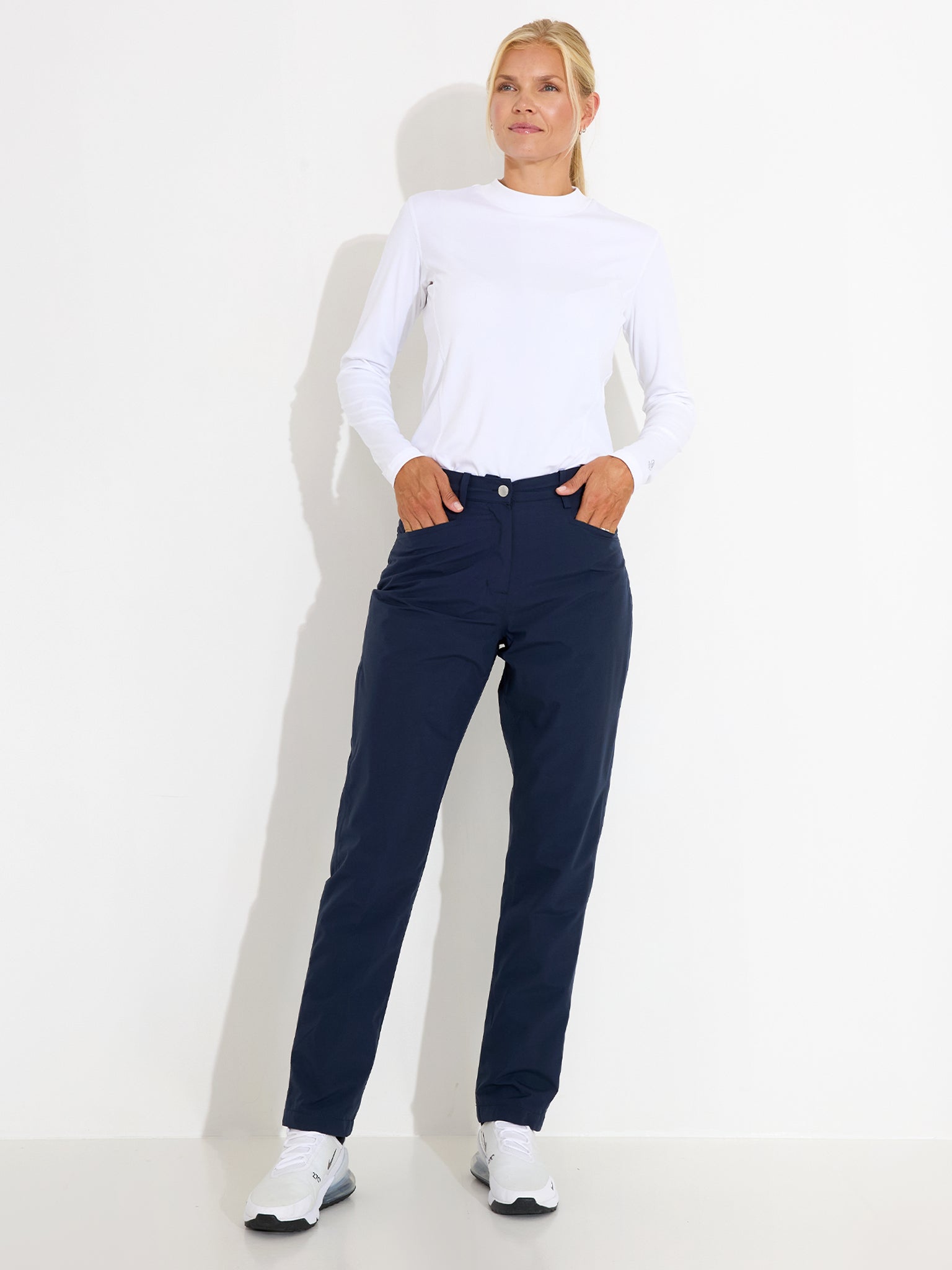 Pantaloni de Golf Waterproof Căptușiți Femei Abacus Links 2074 – Navy