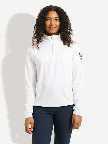 Bluză de golf pentru femei RDC25 Cradoc half zip White