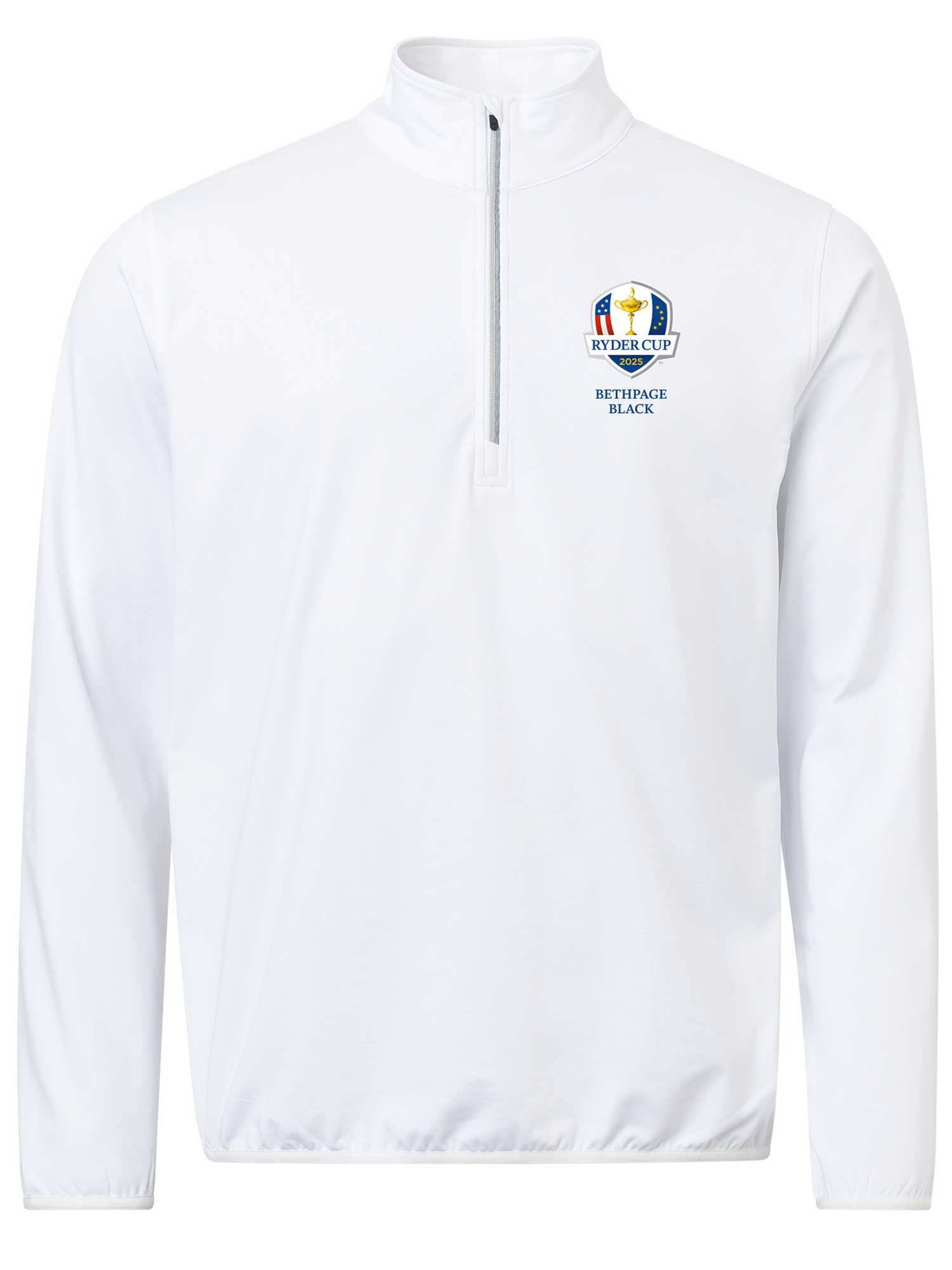 Bluză de golf pentru bărbați RDC25 Cradoc half zip fleece White
