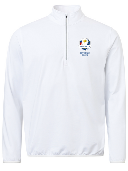 Bluză de golf pentru bărbați RDC25 Cradoc half zip fleece White