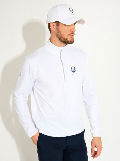 Bluză de golf pentru bărbați RDC25 Cradoc half zip fleece White