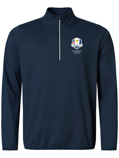 Bluză de golf pentru bărbați RDC25 Cradoc half zip fleece Navy