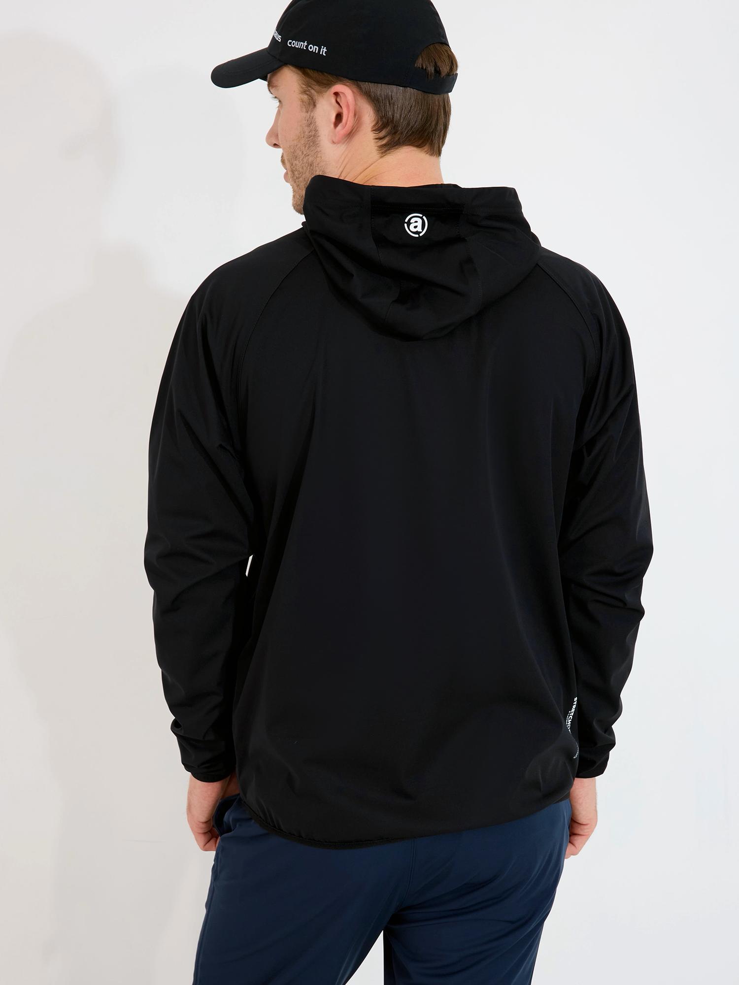 Hanorac  impermeabil de golf pentru bărbați Bounce Black