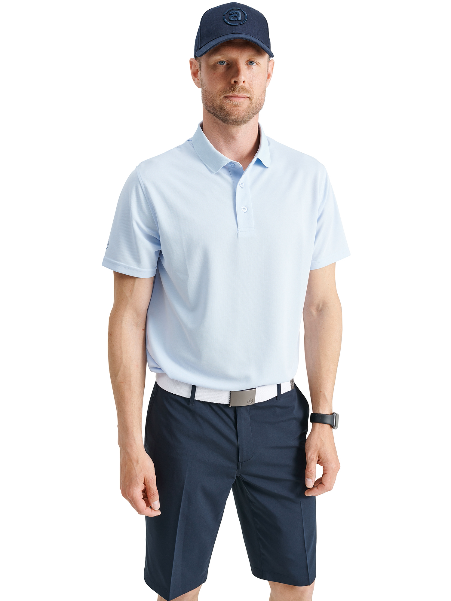 Tricou golf polo pentru bărbați Cray DryCool Lt. Blue