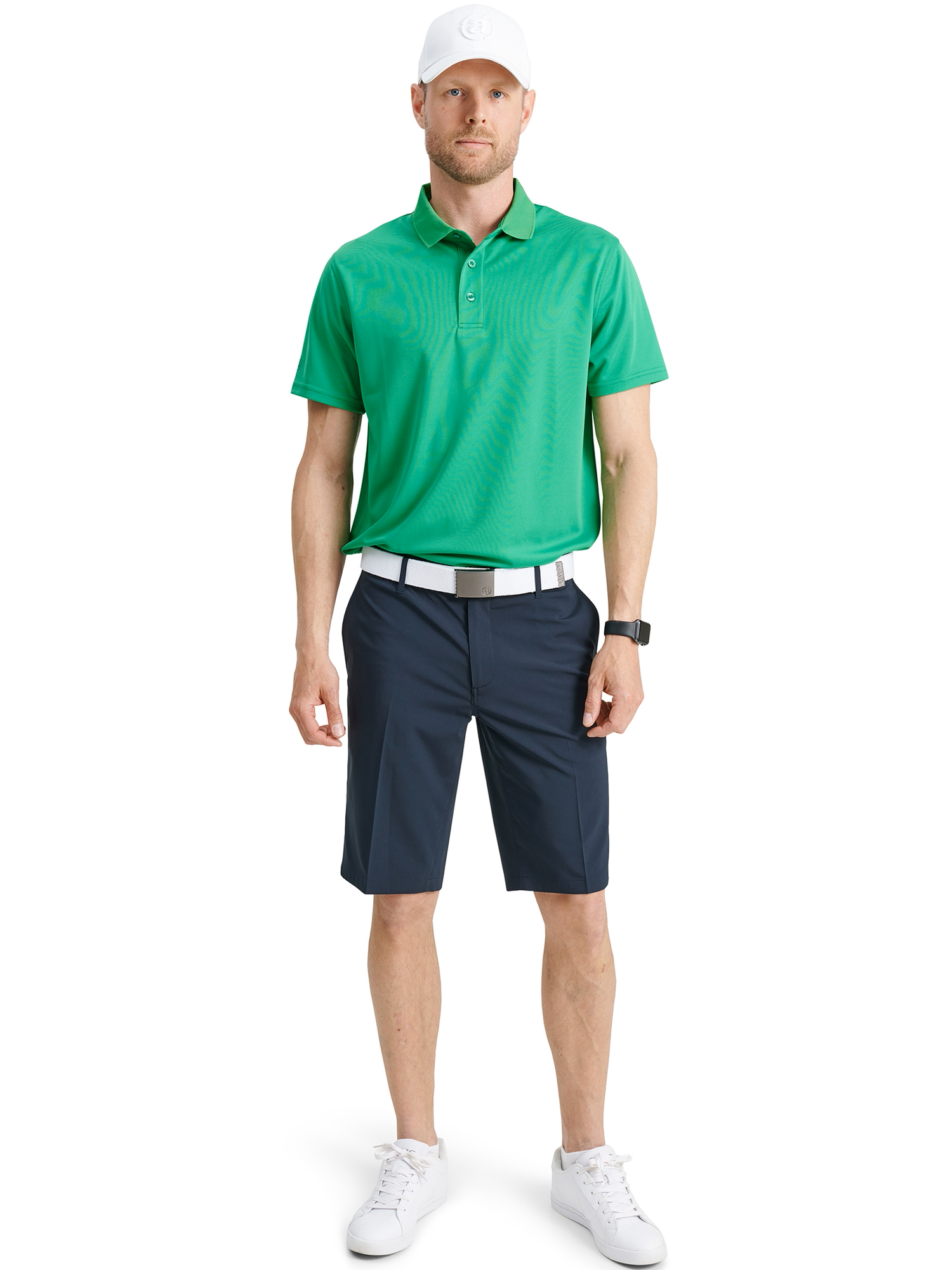 Tricou golf polo pentru bărbați Cray DryCool Green Fairway