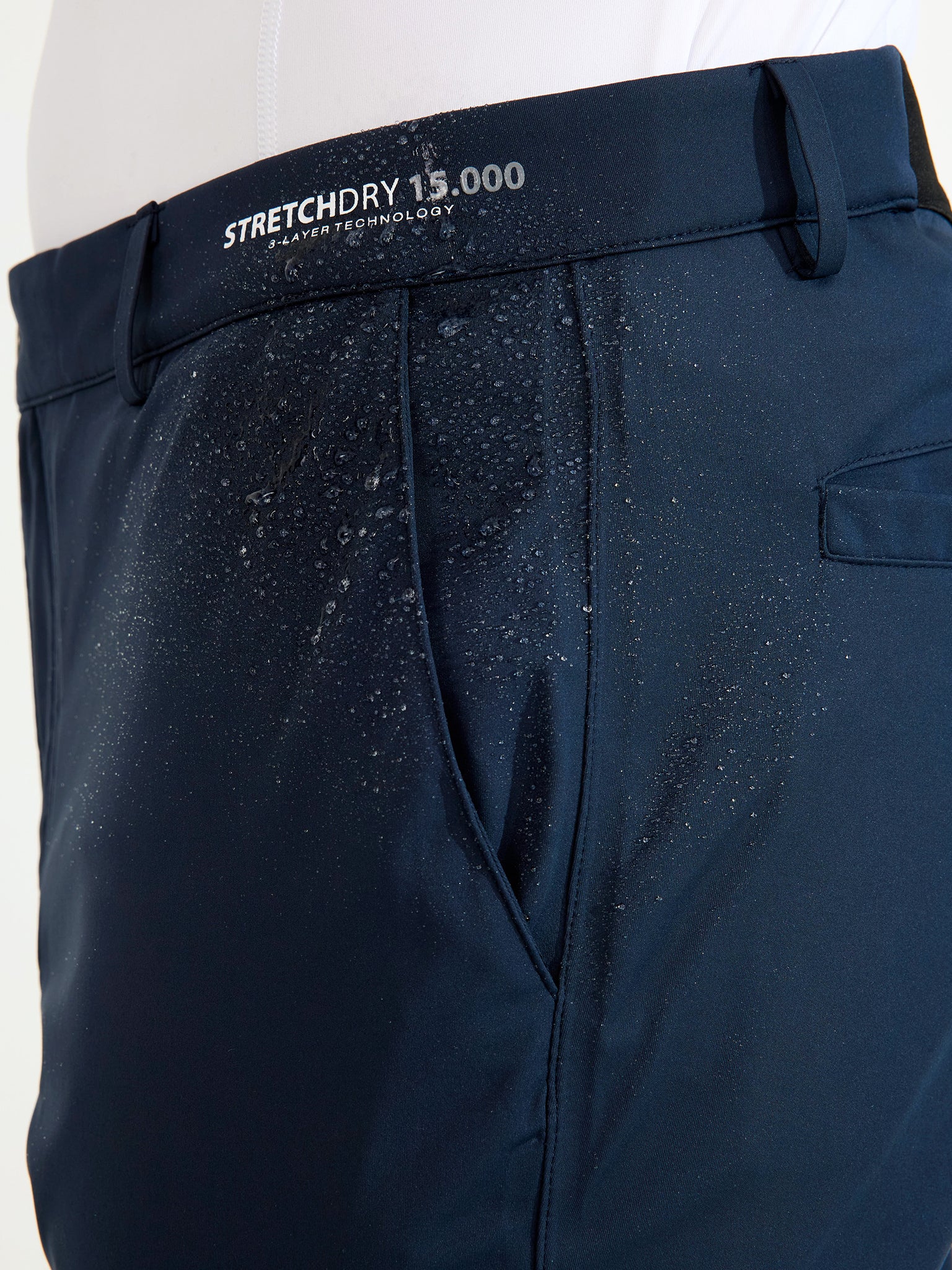 Pantaloni golf waterproof bărbați Abacus Bounce 6083 Navy – detaliu proprietati