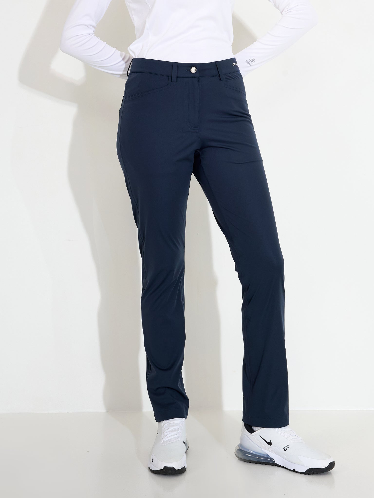 Pantaloni Golf Waterproof Femei Abacus Bounce 2083 Navy | GolfHub.ro