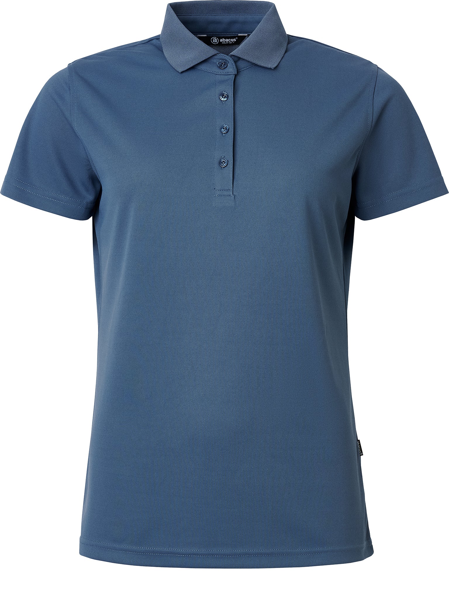 Tricou golf polo femei Abacus Cray DryCool 2724 Steel Blue – vedere față