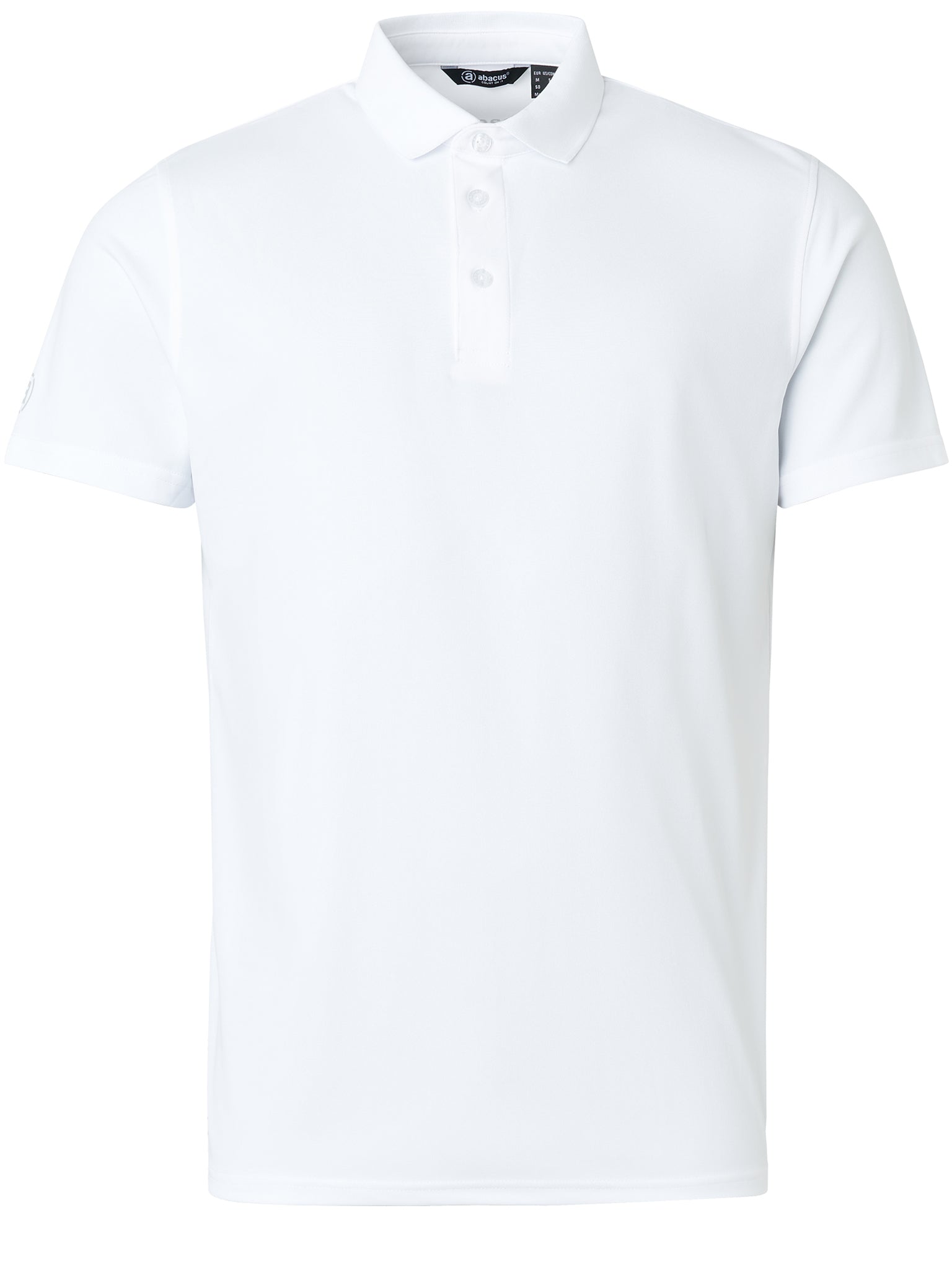 Tricou golf polo junior Abacus Cray DryCool 5164 Alb – vedere față