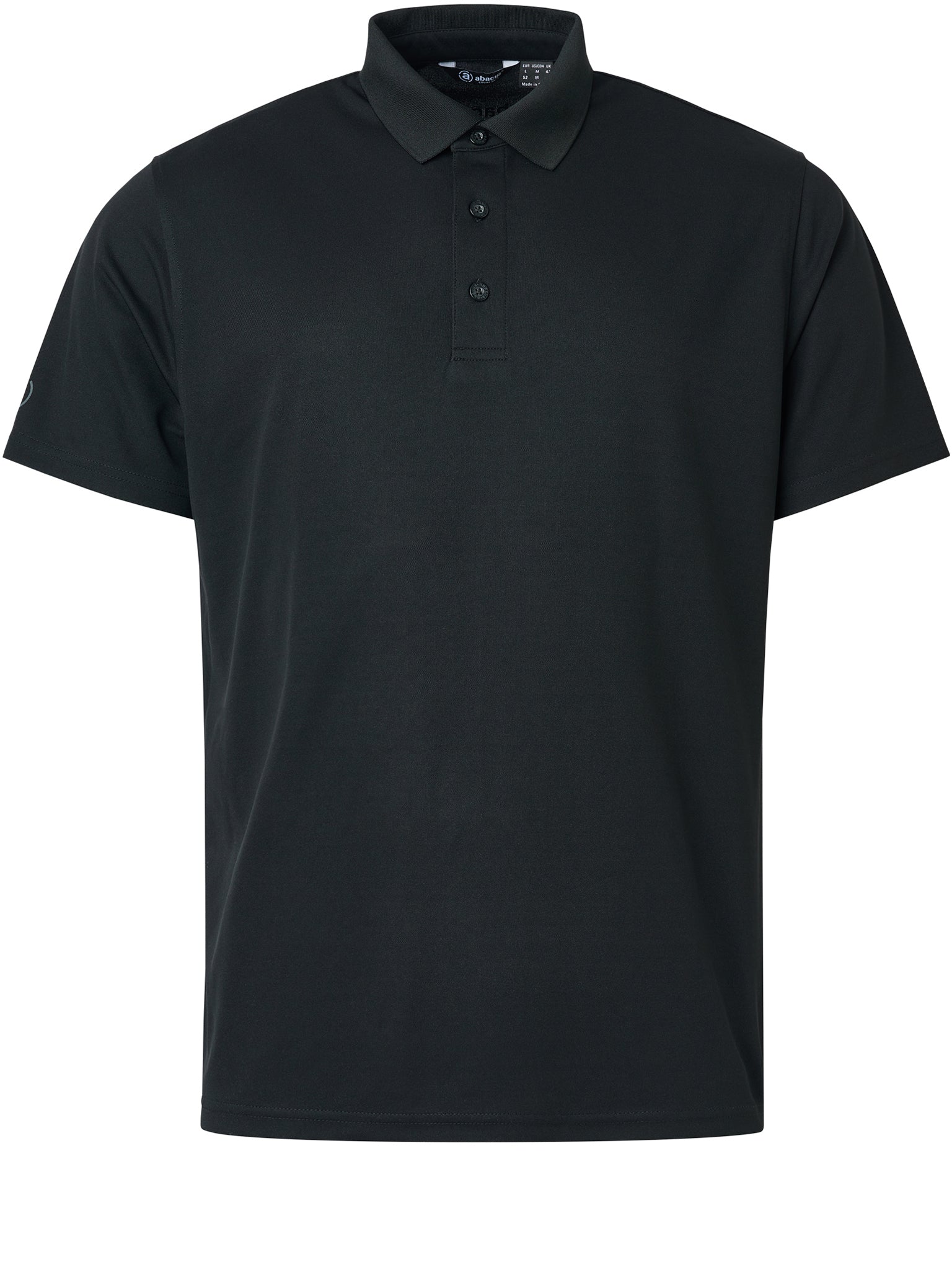Tricou golf polo junior Abacus Cray DryCool 5164 Negru – vedere față