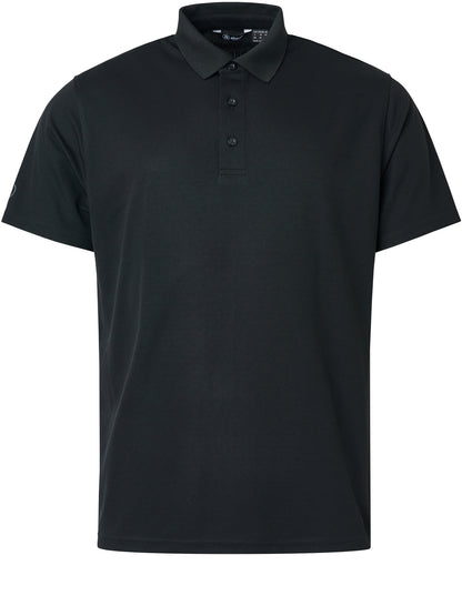 Tricou golf polo junior Abacus Cray DryCool 5164 Negru – vedere față