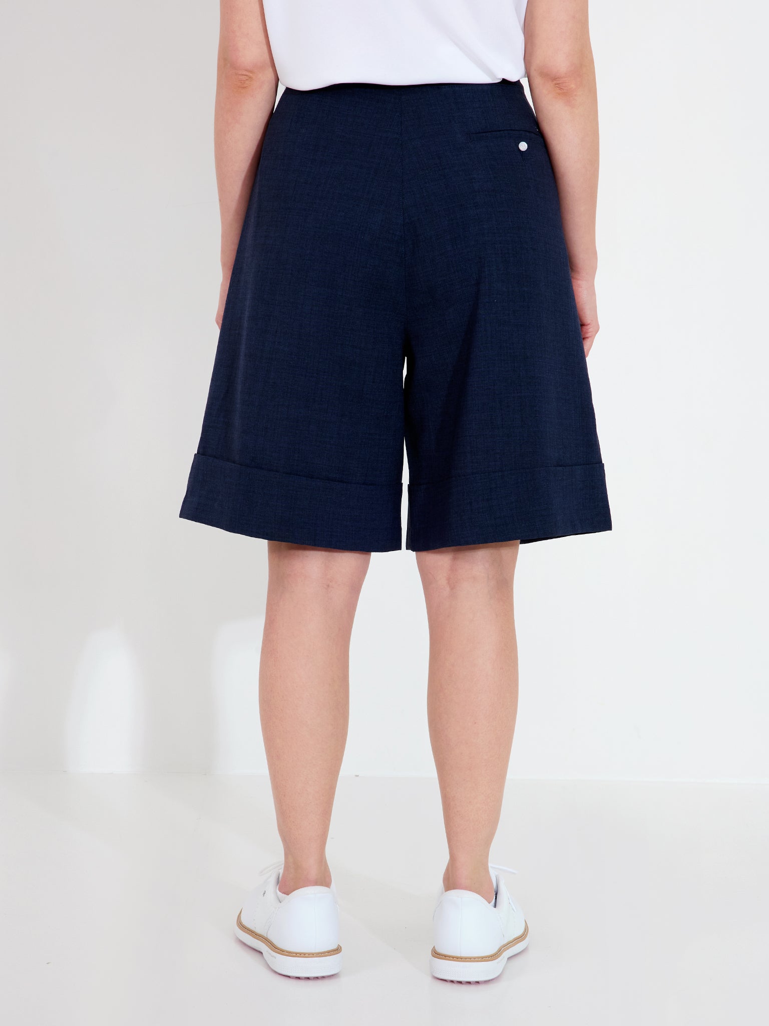 Pantaloni scurți golf femei Abacus Fortrose 2884 Navy – detaliu