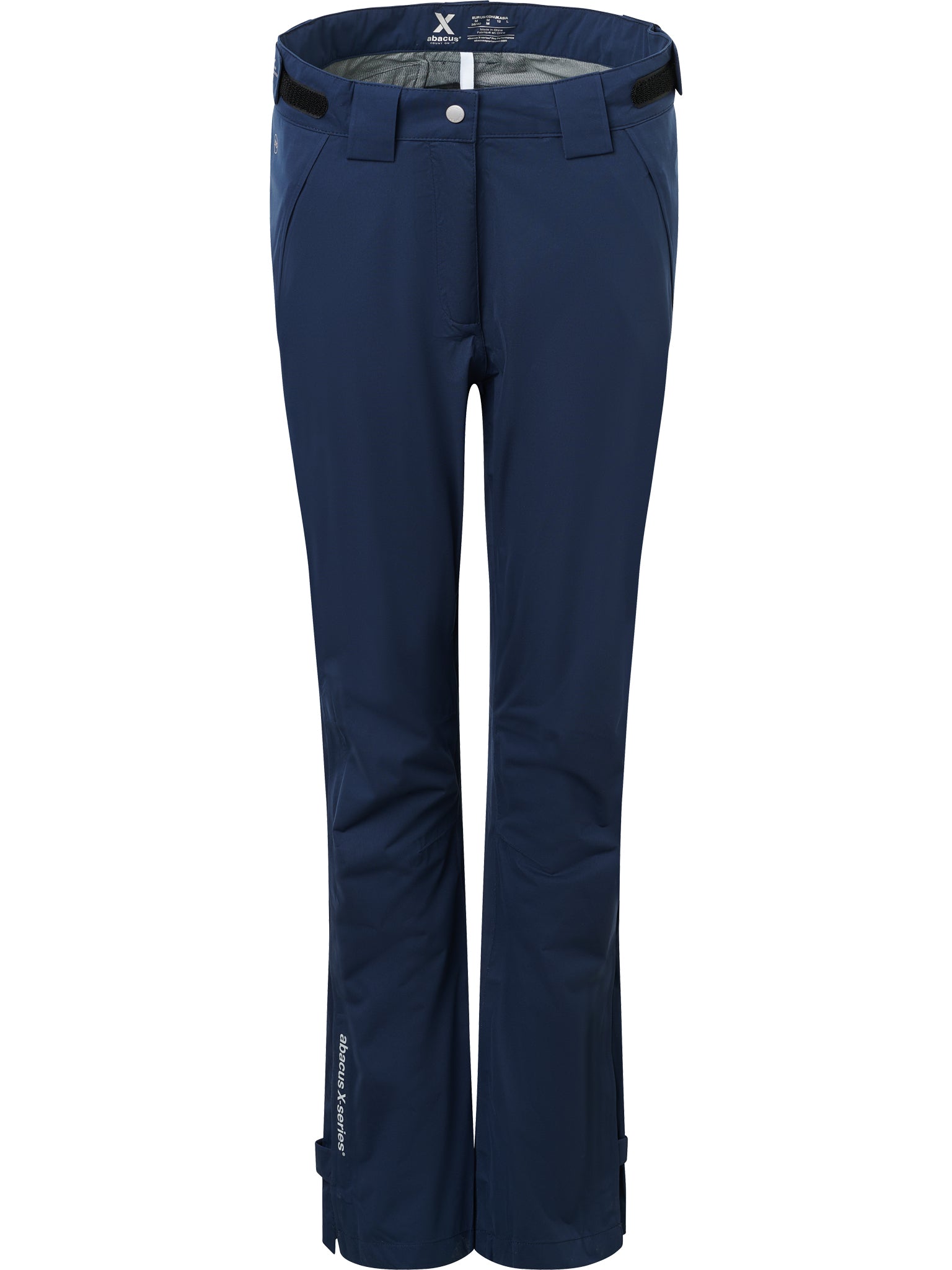 Pantaloni impermeabili golf femei Abacus Pitch 2058 Midnight Navy – vedere față