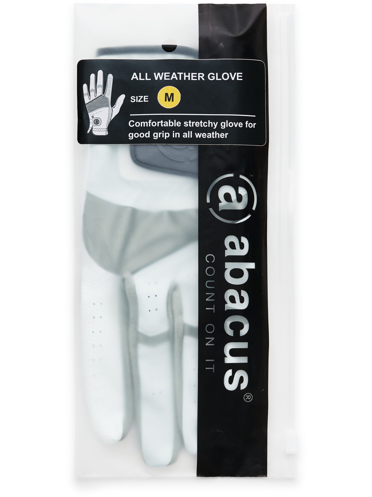Mănușă golf bărbați Abacus All Weather White — grip superior orice condiții meteo