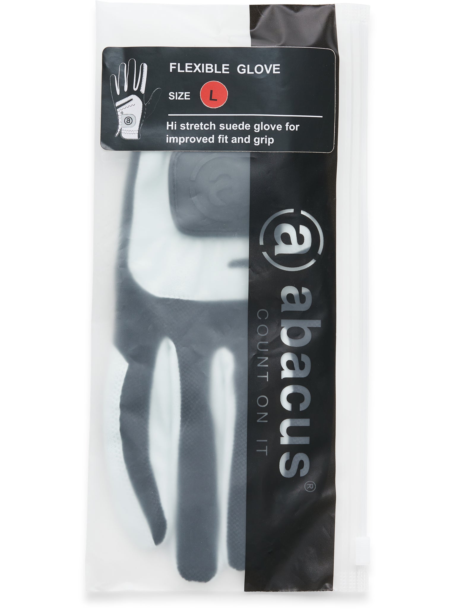 Mănușă golf bărbați Abacus Flexible White/Black — material flexibil grip precis