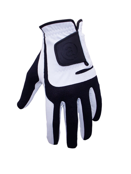 Mănușă golf bărbați Abacus Flexible White/Black — material flexibil grip precis