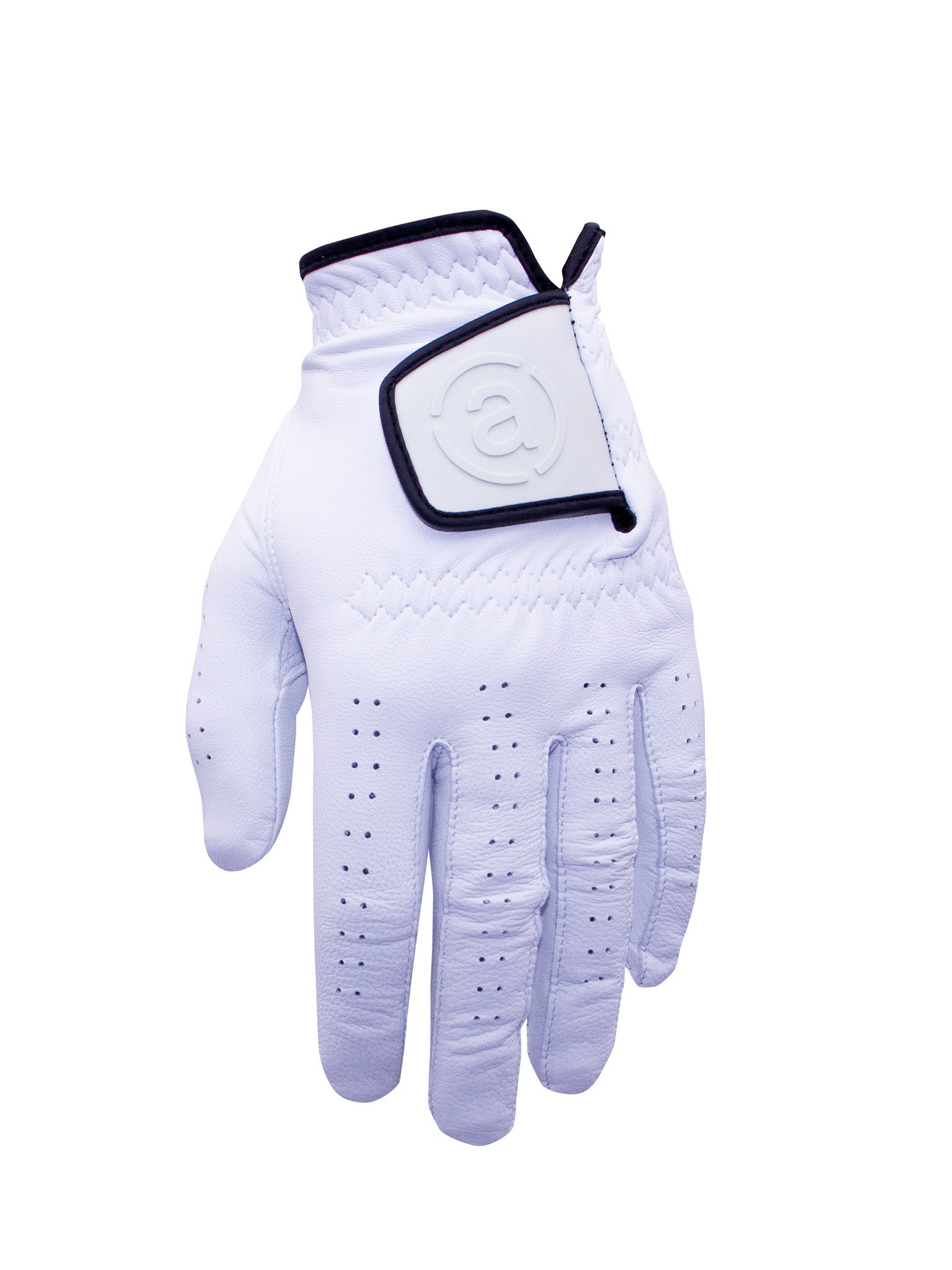 Mănușă golf bărbați Abacus Full Leather White — piele naturală durabilitate maximă