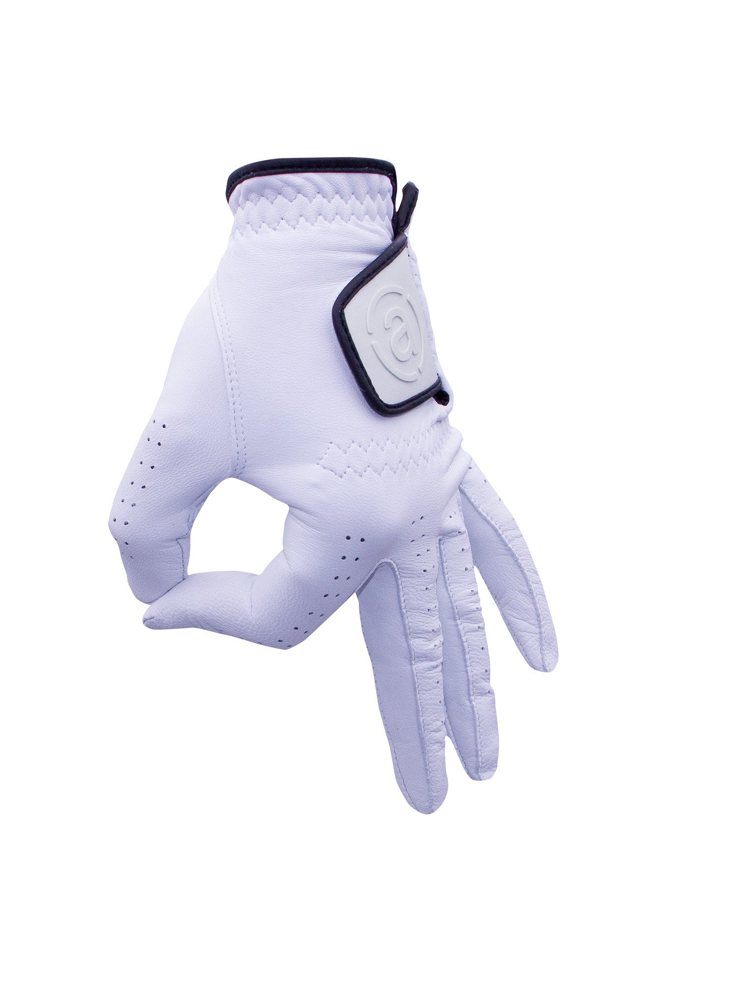 Mănușă golf bărbați Abacus Full Leather White — piele naturală durabilitate maximă